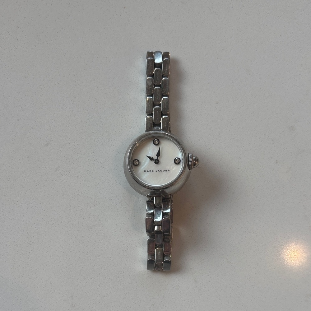 Marc Jacobs Metallic Silver Bracelet Watch